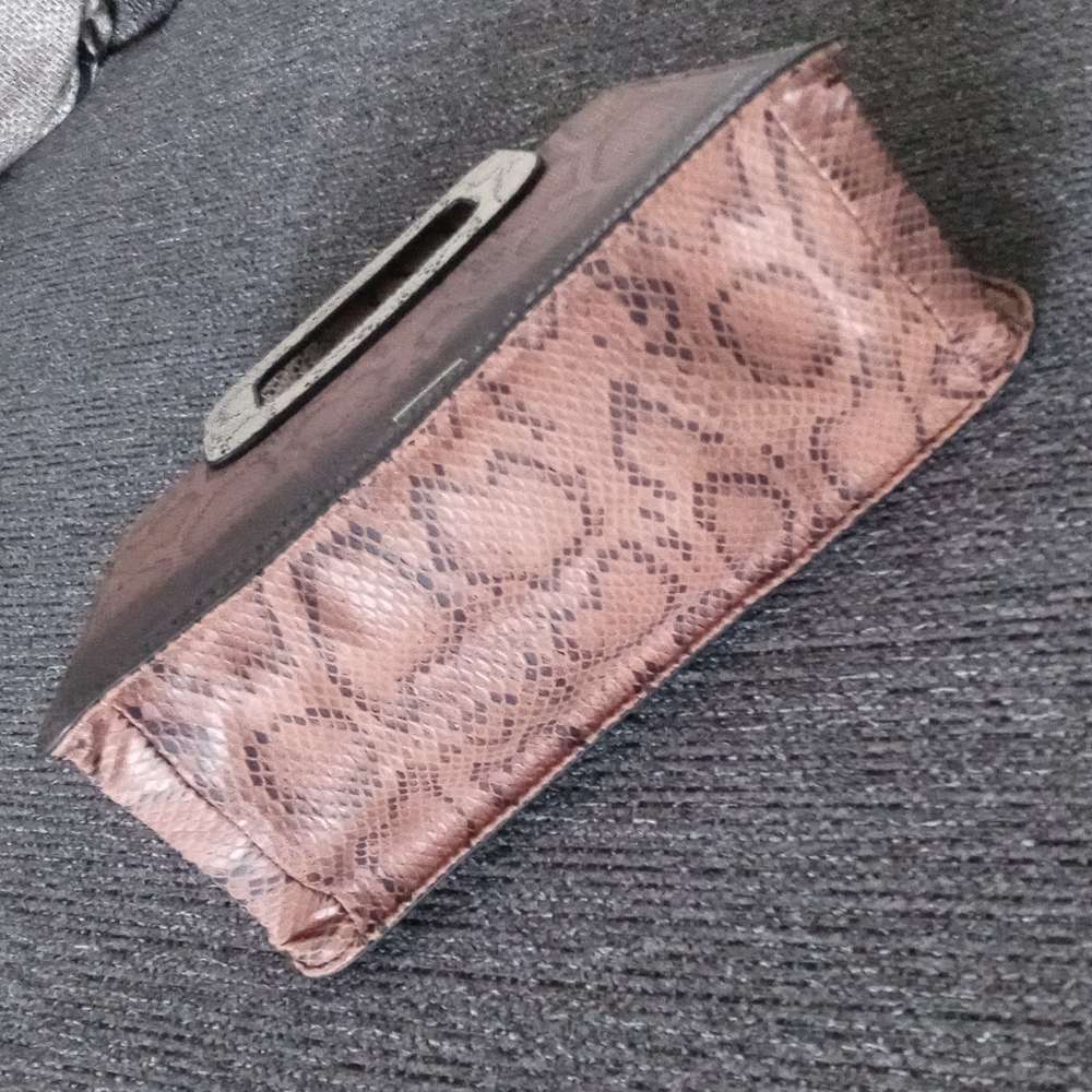 🆕 🐍HTF Vince Camuto🐍 - "Kenni" Ombre Snakeskin Print Satchel w/Square Handle - Picture 9 of 13